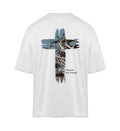HEALED BY HIS WOUNDS STREETWEAR SHIRT BACKPRINT - Organic Oversized Shirt ST/ST Blaster Oversized Shirt ST/ST Shirtee White S 