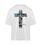 HEALED BY HIS WOUNDS STREETWEAR SHIRT BACKPRINT - Organic Oversized Shirt ST/ST Blaster Oversized Shirt ST/ST Shirtee White S 