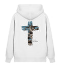 HEALED BY HIS WOUNDS STREETWEAR ZIPPER BACKPRINT - Unisex Organic Zipper 2.0 ST/ST Connector Zipper 2.0 ST/ST Shirtee White XS 