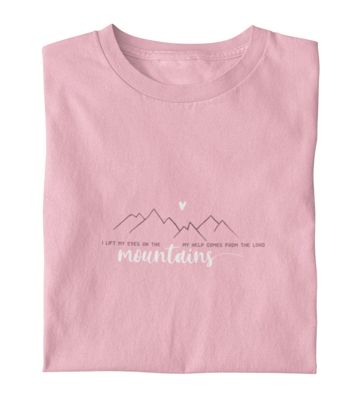 I LIFT MY EYES ON THE MOUNTAINS FRAUEN SHIRT Stella Muser Shirt ST/ST Shirtee Pink XS 