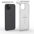 JESUS CROSS transparente Handyhülle mit schwarzem Druck Tech Accessories Podbase 
