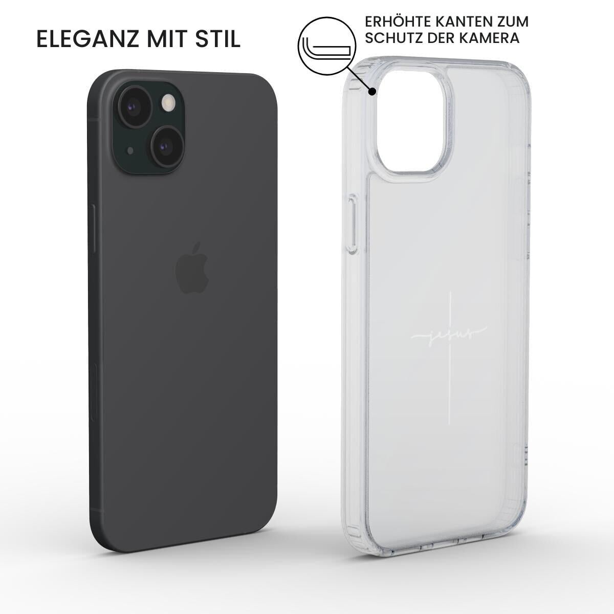 JESUS CROSS transparente Handyhülle mit weißem Druck Tech Accessories Podbase 