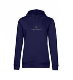JESUS IS KING FRAUEN HOODIE Damen Organic Hoodie B&C Shirtee Dunkelblau XS 