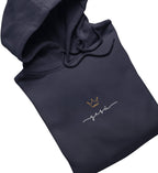 JESUS IS KING FRAUEN HOODIE (italienisch) Damen Organic Hoodie B&C Shirtee Dunkelblau XS 
