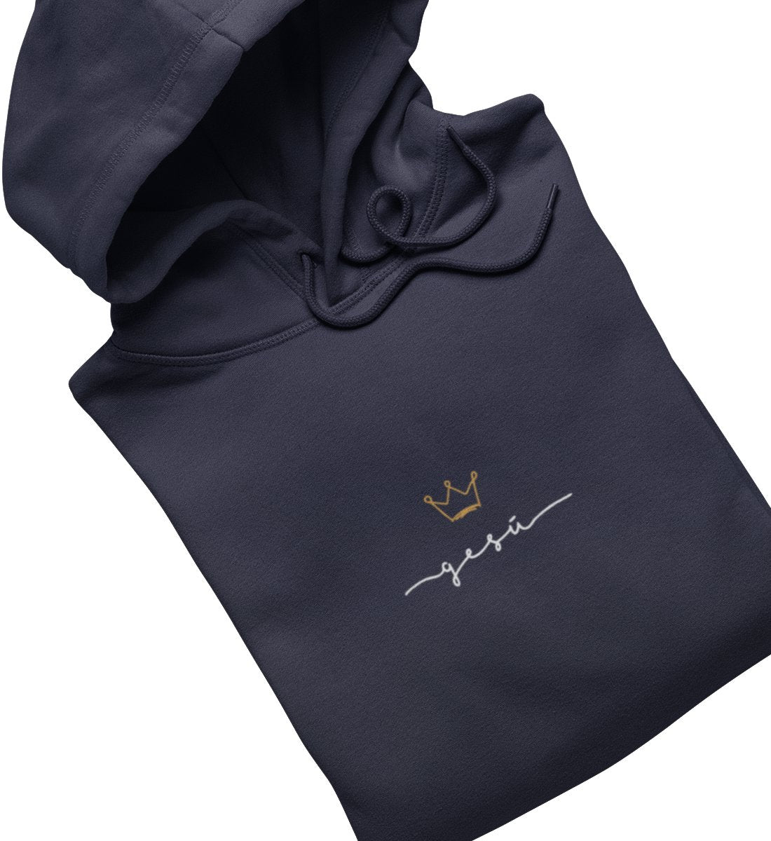 JESUS IS KING FRAUEN HOODIE (italienisch) Damen Organic Hoodie B&C Shirtee Dunkelblau XS 