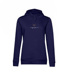 JESUS IS KING FRAUEN HOODIE ITALIENISCH Damen Organic Hoodie B&C Shirtee Dunkelblau XS 