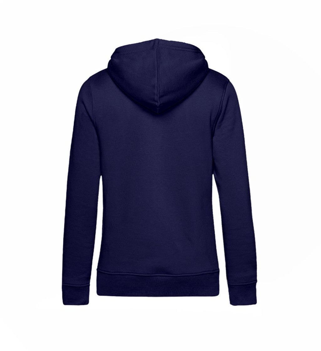Christlicher Damen-Hoodie JESUS IS KING, Rückansicht, 80% Bio-Baumwolle