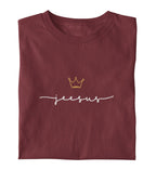 JESUS IS KING FRAUEN SHIRT ESTNISCH Stella Muser Shirt ST/ST Shirtee Burgund XS 