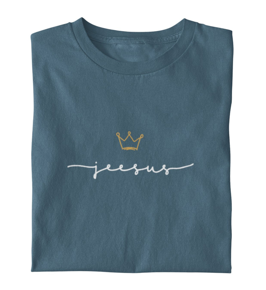JESUS IS KING FRAUEN SHIRT ESTNISCH Stella Muser Shirt ST/ST Shirtee Schieferblau XS 