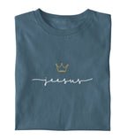 JESUS IS KING FRAUEN SHIRT ESTNISCH Stella Muser Shirt ST/ST Shirtee Schieferblau XS 