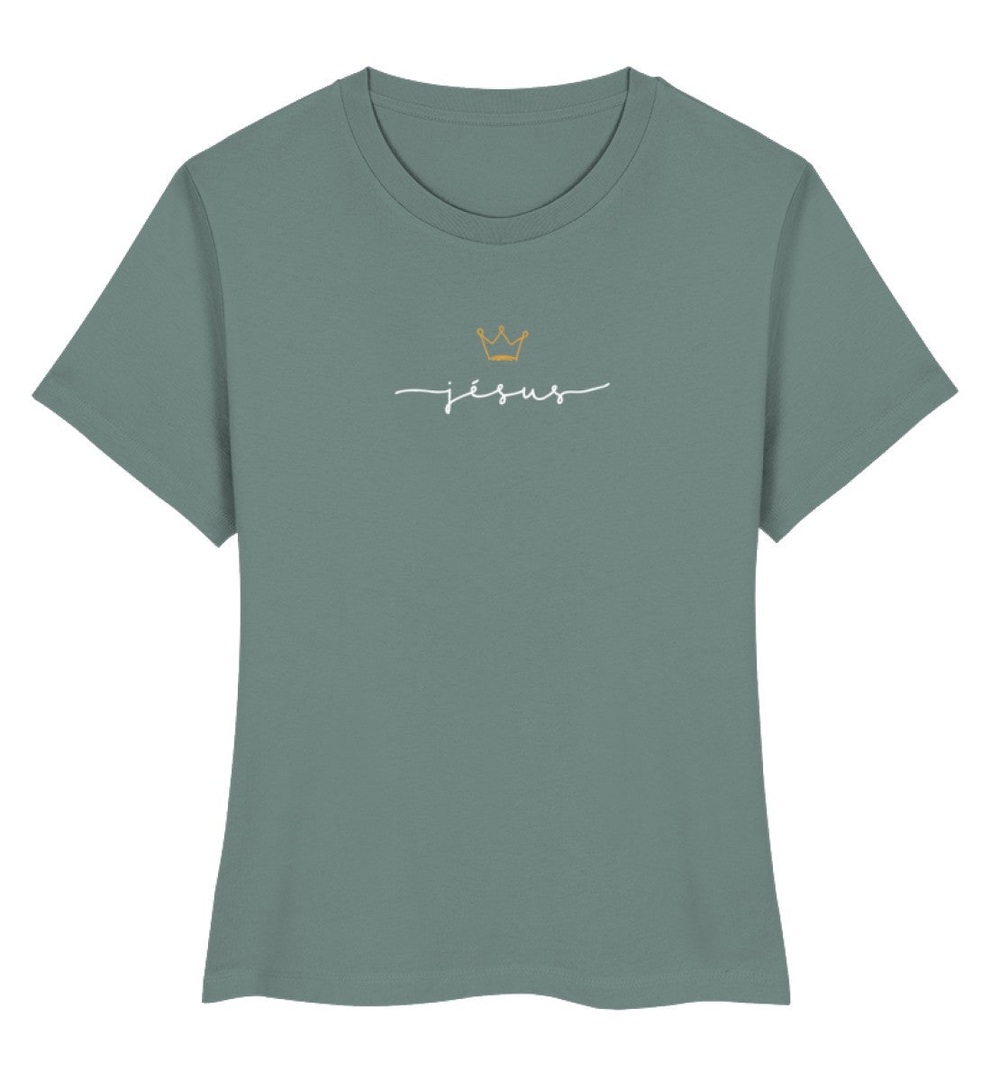 JESUS IS KING FRAUEN SHIRT (französisch) - Damen Premium Organic Shirt Stella Muser Shirt ST/ST Shirtee Green Bay XS 