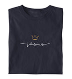 JESUS IS KING FRAUEN SHIRT (französisch) Stella Muser Shirt ST/ST Shirtee Dunkelblau XS 