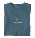 JESUS IS KING FRAUEN SHIRT POLNISCH Stella Muser Shirt ST/ST Shirtee Schieferblau XS 