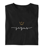 JESUS IS KING FRAUEN SHIRT POLNISCH Stella Muser Shirt ST/ST Shirtee Schwarz XS 