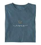 JESUS IS KING FRAUEN SHIRT RUMÄNISCH Stella Muser Shirt ST/ST Shirtee Schieferblau XS 