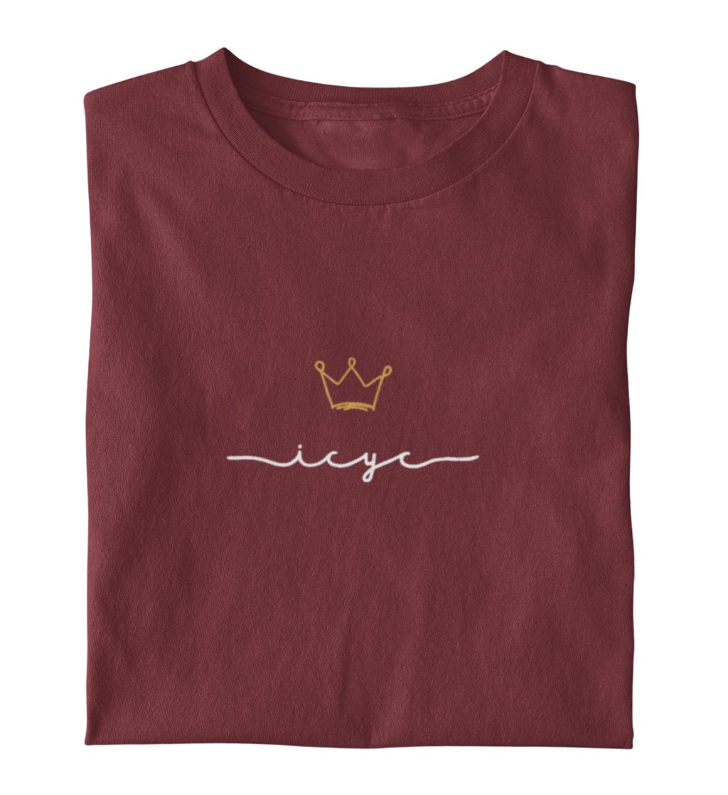 JESUS IS KING FRAUEN SHIRT UKRAINISCH Stella Muser Shirt ST/ST Shirtee Burgund XS 