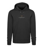 Christlicher Hoodie JESUS IS KING in Schwarz, 100% Bio-Baumwolle