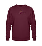 Christliches Sweatshirt JESUS IS KING in Burgund, 85% Bio-Baumwolle