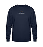 Christliches Sweatshirt JESUS IS KING in Dunkelblau, 85% Bio-Baumwolle