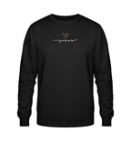 Christliches Sweatshirt JESUS IS KING in Schwarz, 85% Bio-Baumwolle