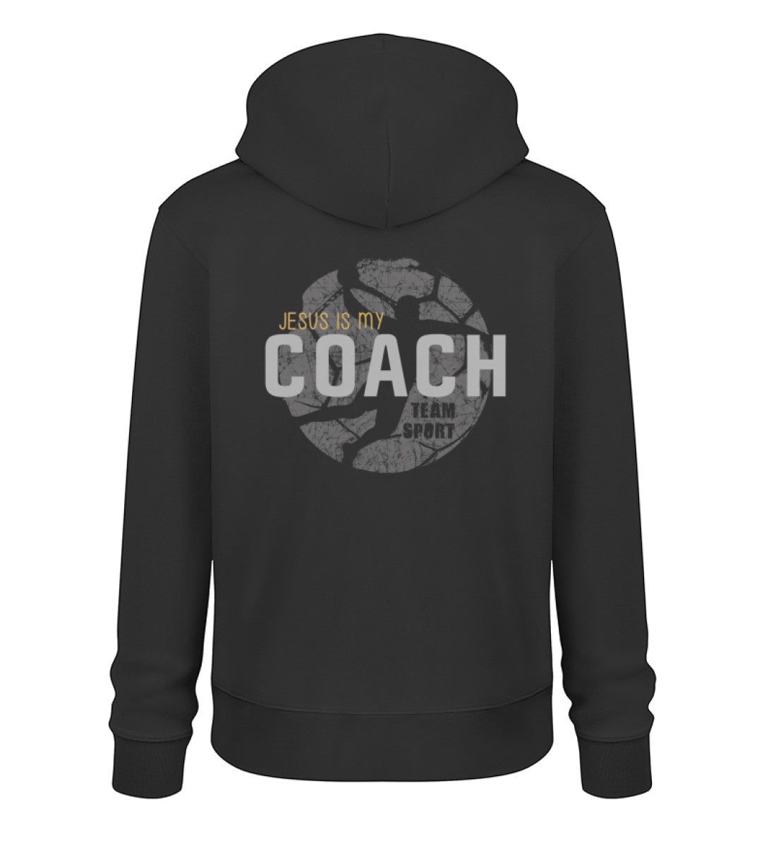 JESUS IS MY COACH HOODIE BACKPRINT - Unisex Organic Hoodie 2.0 ST/ST Cruiser Hoodie 2.0 ST/ST Shirtee Black XS 