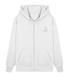Christlicher Zipper LIFE BY GRACE in Weiß, 85% Bio-Baumwolle
