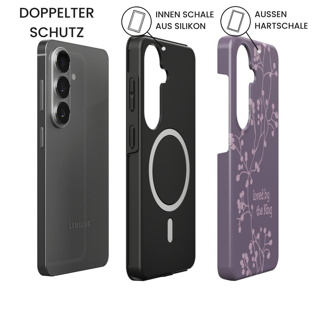 Loved by the King Magnetic Handyhülle in Flieder Tech Accessories Podbase 