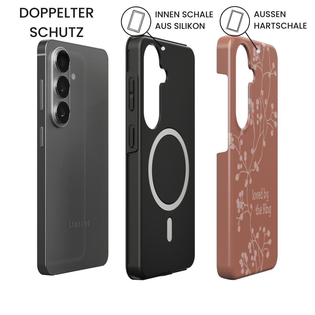 Loved by the King Magnetic Handyhülle in Terrakotta Tech Accessories Podbase 