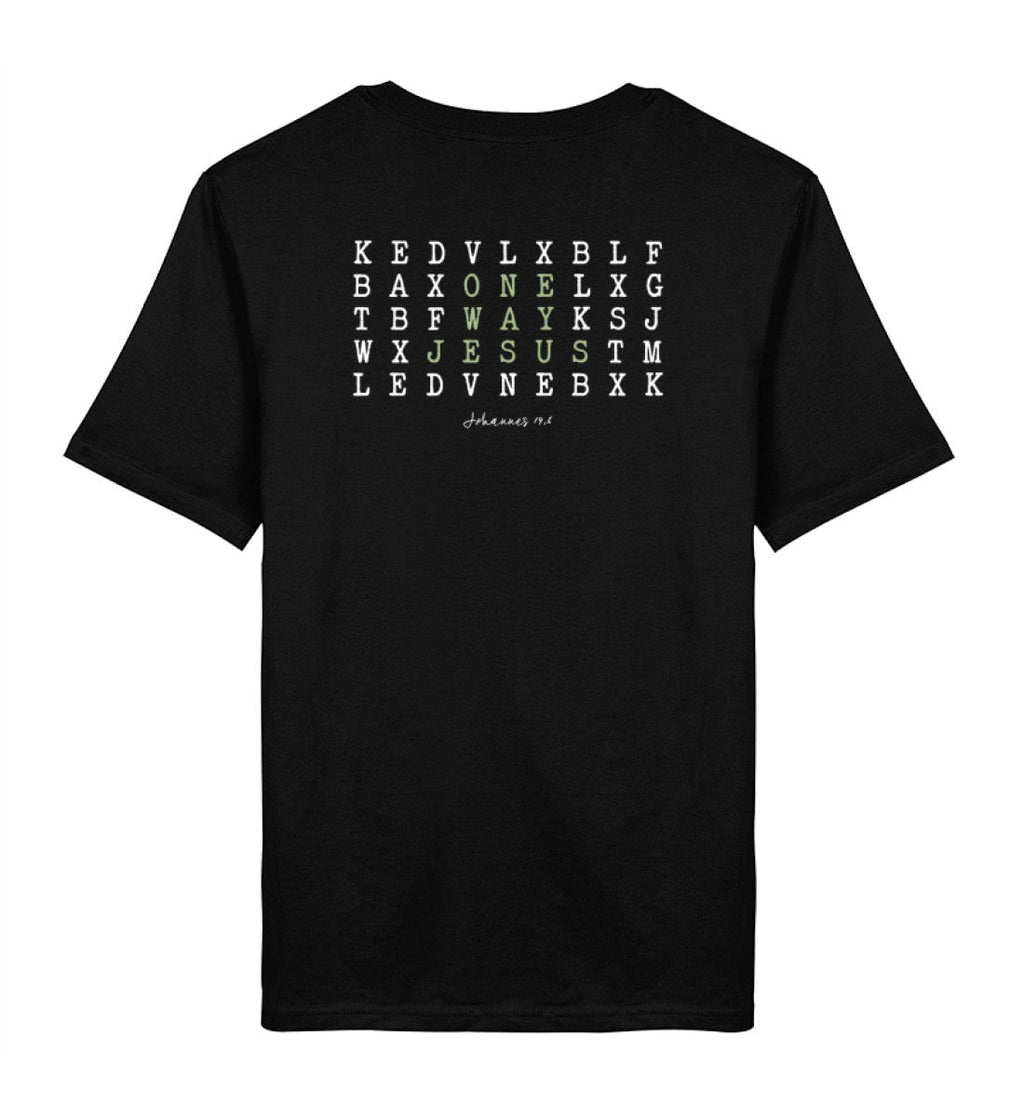 ONE WAY JESUS SHIRT BACKPRINT Creator T-Shirt 2.0 ST/ST Shirtee Schwarz XS 