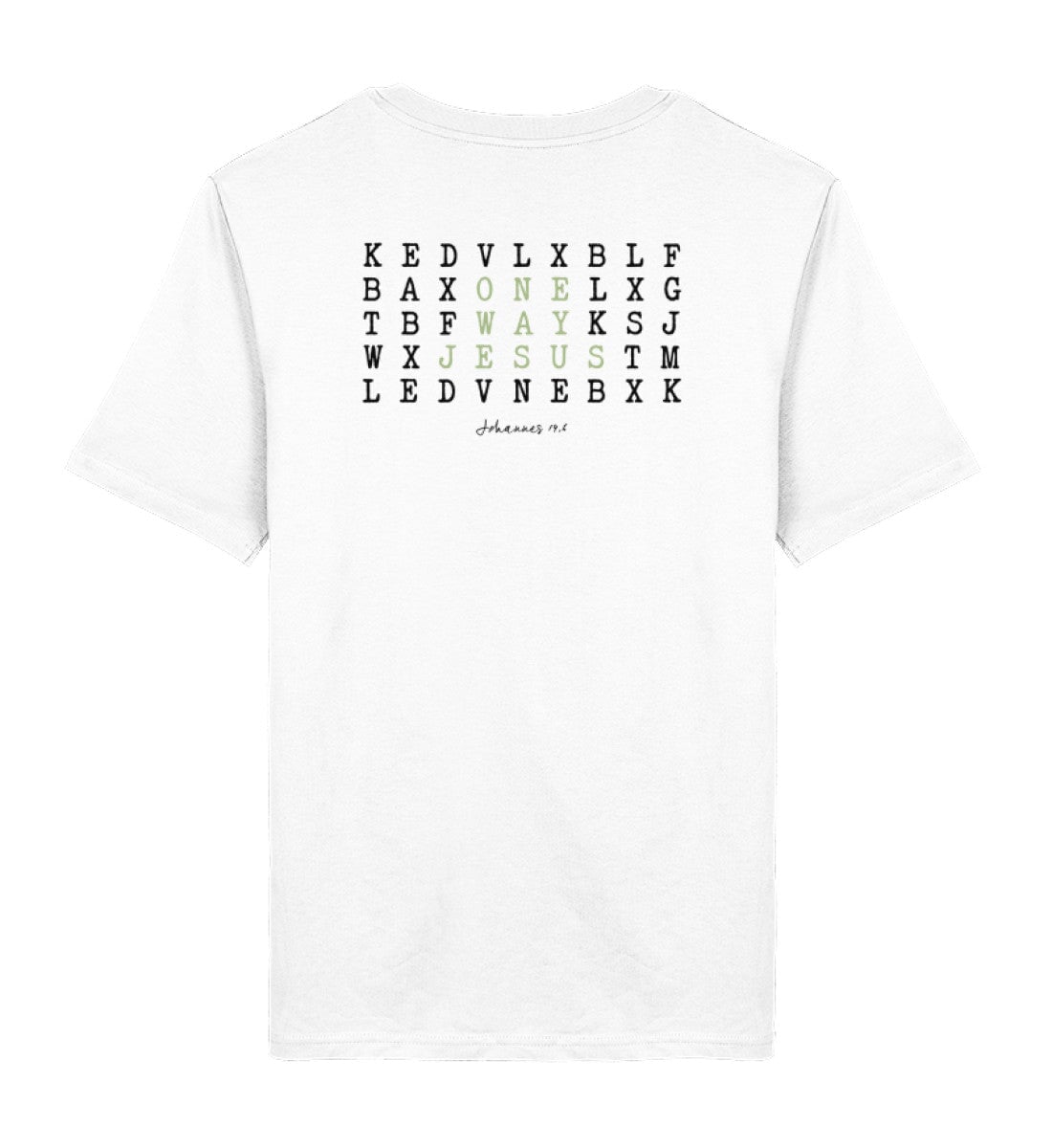 ONE WAY JESUS SHIRT BACKPRINT - Herren Premium Organic Shirt 2.0 ST/ST Creator T-Shirt 2.0 ST/ST Shirtee White XS 