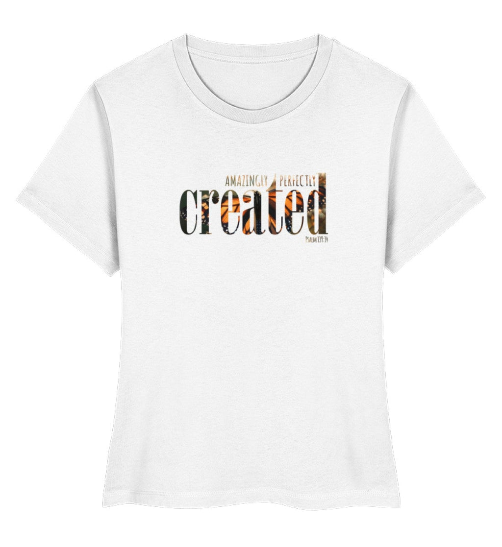 Christliches Damen-T-Shirt PERFECTLY CREATED, Vorderansicht, 100% Bio-Baumwolle